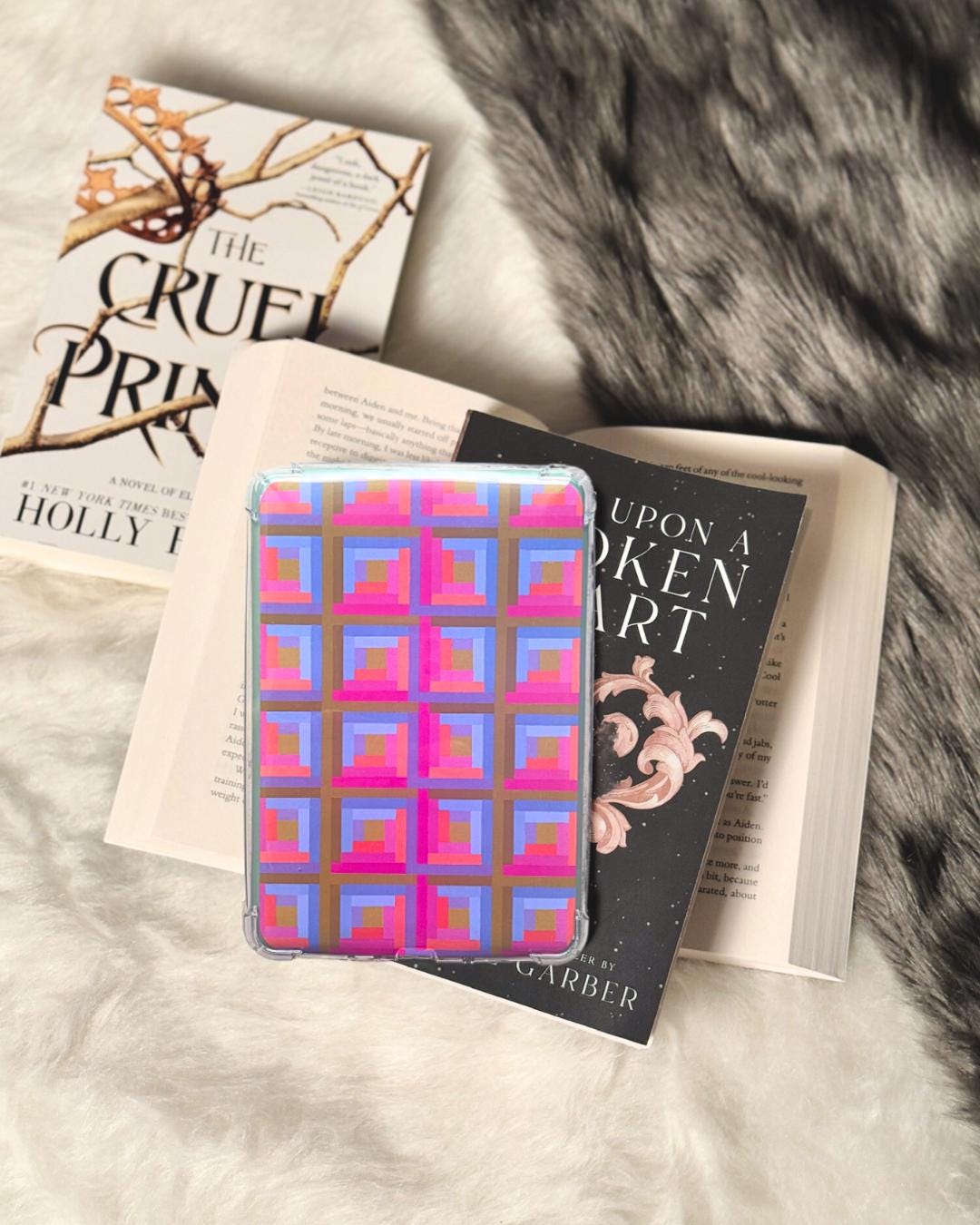 Geometric Kindle Insert, Kindle Accessories, Bookish, Book Lover Gift