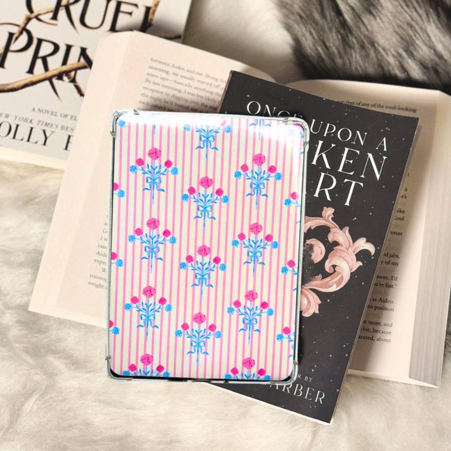 Striped Floral Kindle Insert, Kindle Accessories, Bookish, Book Lover Gift