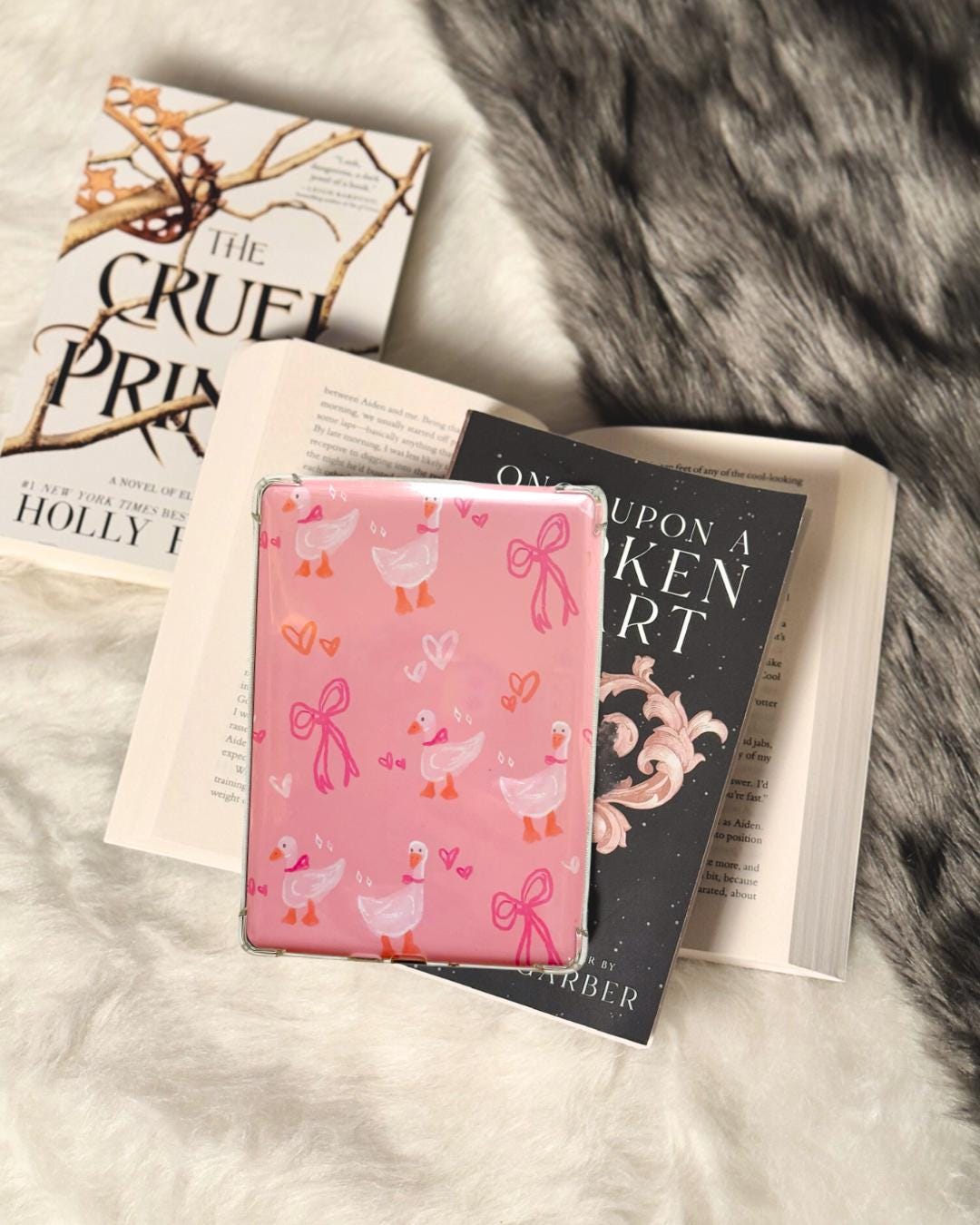 Pink Goose Kindle Insert, Kindle Accessories, Bookish, Book Lover Gift